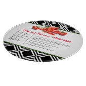 レッドグリーンブラックイタリアンノンナカスタムレシピ カッティングボード (角)