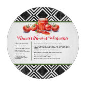 レッドグリーンブラックイタリアンノンナカスタムレシピ カッティングボード (正面)