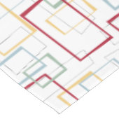 レッドグリーンブルーイエロー抽象芸術スクエアミッドセンチュリー テーブルクロス (アングル)