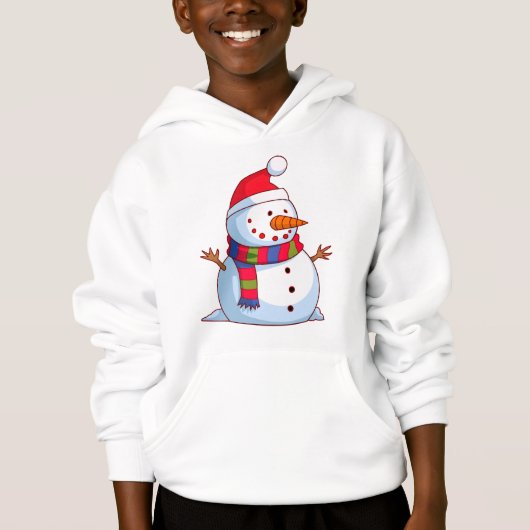 レッドグリーンブルーホワイトクリスマス雪だるま (正面)
