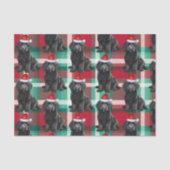 レッドグリーンプライドLabradodleドッグクリスマスホリデー 薄葉紙 (正面)