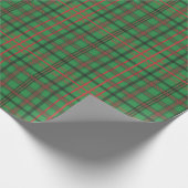 レッドグリーンプレイドクリスマスホリデーラッピング紙 ラッピングペーパー (角)