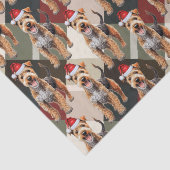 レッドグリーンプレイドレイクランドテリアクリスマスホリデー 薄葉紙 (詳細)