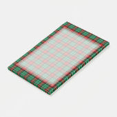 レッドグリーンホリデイプレイドパターン ポストイット (アングル)
