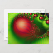 レッドグリーンホリデイ抽象芸術 シーズンポストカード (正面/裏面)