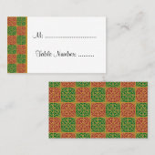 レッドグリーンホリデーカスタム（紋章の）フラ・ダ・リテーブルカード プレイスカード (正面/裏面)