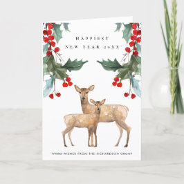 レッドグリーンホリーベリーディアデュオ新企業の年 カード