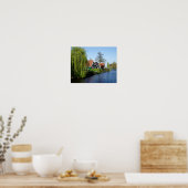 レッドグリーンホワイトザアンセシャンズオランダティンバーハウス ポスター (キッチン)