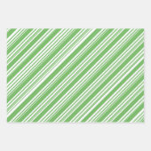 レッドグリーンホワイトペパーミントストライプ ラッピングペーパーシート (正面3)