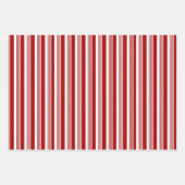 レッドグリーンホワイトペパーミントストライプ ラッピングペーパーシート (正面)