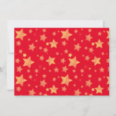 レッドグリーンホワイト金ゴールドユニークエレガントクリスマス 招待状 (裏面)