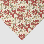 レッドグリーンポインセティアスヴィンテージクリスマス 薄葉紙 (詳細)