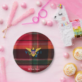 レッドグリーンマドラスヴァージン諸島国旗 ペーパープレート (パーティー)