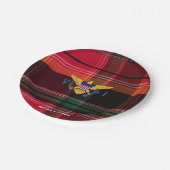 レッドグリーンマドラスヴァージン諸島国旗 ペーパープレート (アングル)