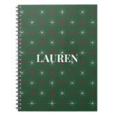 レッドグリーンミッドセンチュリーモダンホリデイ ノートブック (正面)