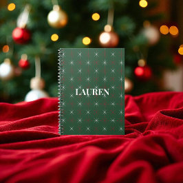 レッドグリーンミッドセンチュリーモダンホリデイ ノートブック