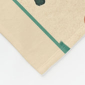 レッドグリーンミッドセンチュリーモダンホリデイ フリースブランケット (角)