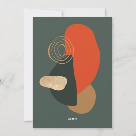 レッドグリーンモダン抽象芸術アーユニークト事業 シーズンカード (裏面)