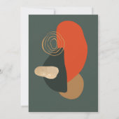 レッドグリーンモダン抽象芸術ビジネスホリデーパーティー 招待状 (裏面)