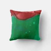 レッドグリーンモノグラムメリークリスマス装飾用クッション クッション (裏面)