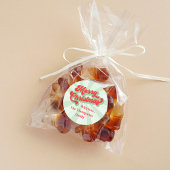 レッドグリーンレトロメリークリスマスカスタム ラウンドシール