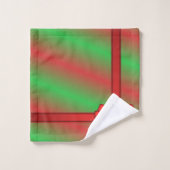 レッドグリーン包まれたギフトホリデーバスルーム バスタオルセット