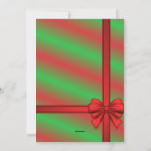 レッドグリーン包まれたギフトホリデーパーティー招待状 シーズンカード (裏面)