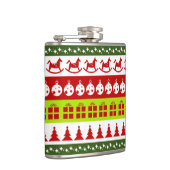 レッドグリーン醜いクリスマスセーターフェスティバルクリップアート フラスク (右)