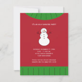 レッドグリーン醜いクリスマスセーターホリデーパーティー 招待状 (正面)