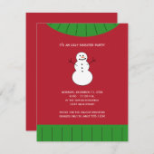 レッドグリーン醜いクリスマスセーターホリデーパーティー 招待状 (正面/裏面)