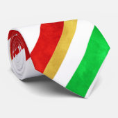 レッドグリーン金ゴールドウォーターカラーキャンディーケーンストライプズ ネクタイ (ロール)