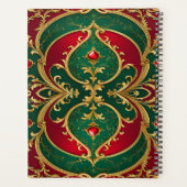 レッドグリーン金ゴールドクリスマスホリデー プランナー手帳 (裏面)