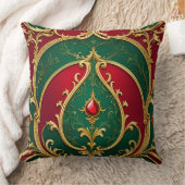 レッドグリーン金ゴールドクリスマス装飾用クッション クッション (ブランケット)