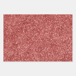 レッドグリーン金ゴールドグリッター ラッピングペーパーシート