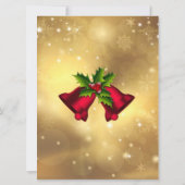 レッドグリーン金ゴールドフェスティバルクリスマスホリデー招待状 招待状 (裏面)