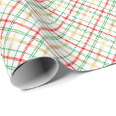 レッドグリーン金ゴールドホイルフェイククリスマス ラッピングペーパー (ロールコーナー)