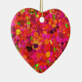 レッドグリーン金ゴールド&ピンクドットデコレーションオーナメント セラミックオーナメント (右)