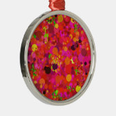 レッドグリーン金ゴールド&ピンクドットデコレーションオーナメント メタルオーナメント (右)