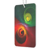 レッドグリーン陰陽モダン抽象芸術アートパターン#20 カーエアーフレッシュナー (左)