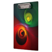 レッドグリーン陰陽モダン抽象芸術アートパターン#20 クリップボード (左)
