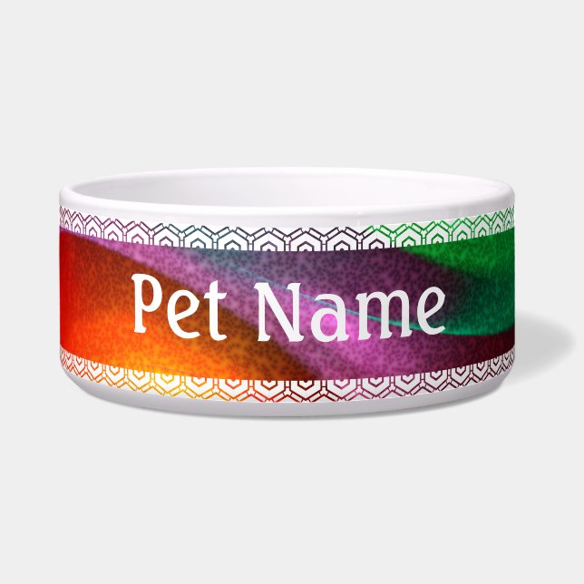 レッドグリーン陰陽モダン抽象芸術アートパターン#20 ボウル (正面)