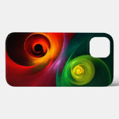 レッドグリーン陰陽モダン抽象芸術アートパターン#20 Case-Mate iPhoneケース (裏面 (横))