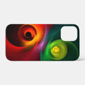 レッドグリーン陰陽モダン抽象芸術アートパターン#20 Case-Mate iPhoneケース (裏面 (横))