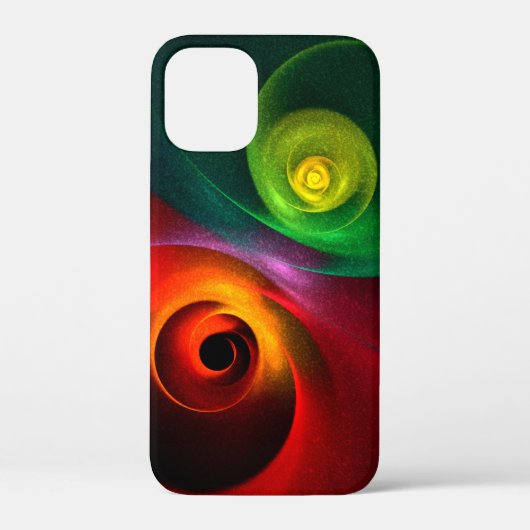 レッドグリーン陰陽モダン抽象芸術アートパターン#20 Case-Mate iPhoneケース (裏面)
