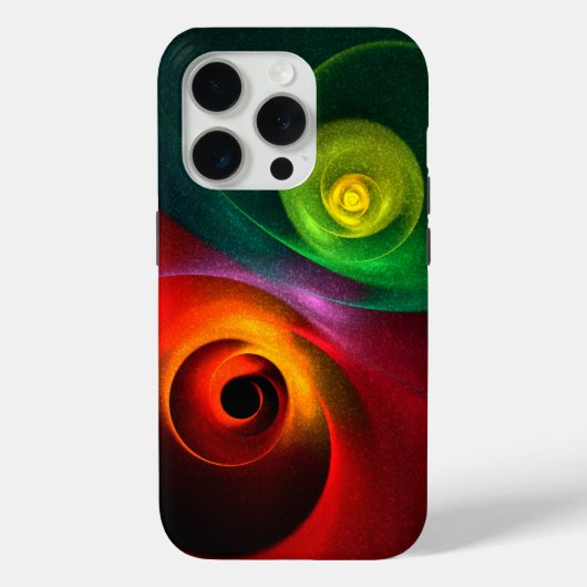 レッドグリーン陰陽モダン抽象芸術アートパターン#20 Case-Mate iPhoneケース (裏面)