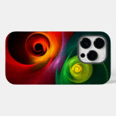 レッドグリーン陰陽モダン抽象芸術アートパターン#20 Case-Mate iPhoneケース (裏面 (横))