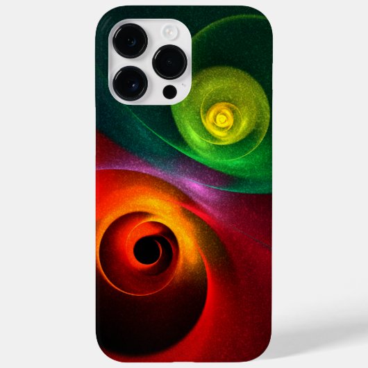 レッドグリーン陰陽モダン抽象芸術アートパターン#20 Case-Mate iPhoneケース (裏面)