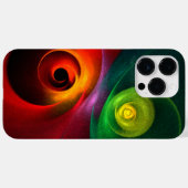 レッドグリーン陰陽モダン抽象芸術アートパターン#20 Case-Mate iPhoneケース (裏面 (横))