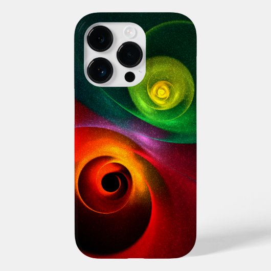 レッドグリーン陰陽モダン抽象芸術アートパターン#20 Case-Mate iPhoneケース (裏面)