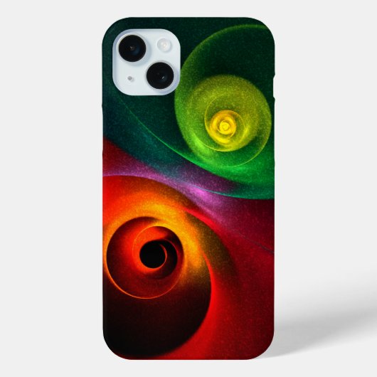 レッドグリーン陰陽モダン抽象芸術アートパターン#20 Case-Mate iPhoneケース (裏面)